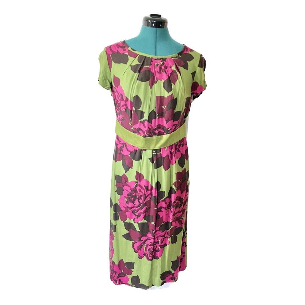 NWOT Boden Floral Green Dress Size 6 Regular - Picture 2 of 8